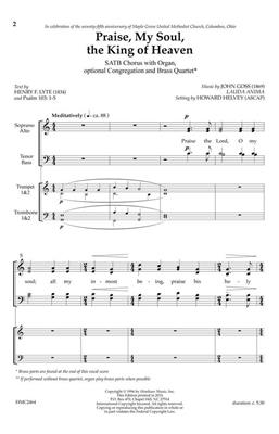 John Goss: Praise, My Soul, the King of Heaven: (Arr. Howard Helvey): Gemischter Chor mit Begleitung