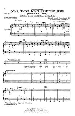 Johann Sebastian Bach: Come, Thou Long Expected Jesus: (Arr. Lucy Hirt): Gemischter Chor mit Klavier/Orgel