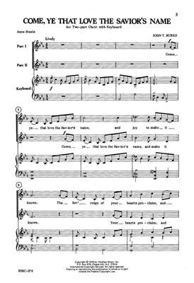 John Burke: Come, Ye That Love The Savior's Name: (Arr. John Burke): Frauenchor mit Klavier/Orgel
