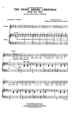 The Night Before Christmas: (Arr. Ruth Artman): Frauenchor mit Klavier/Orgel