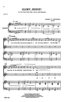 Robert W. Thygerson: Glory, Hodie!: (Arr. Robert W. Thygerson): Gemischter Chor mit Klavier/Orgel