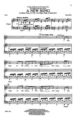 Diane Bish: A New Song: (Arr. Diane Bish): Gemischter Chor mit Klavier/Orgel
