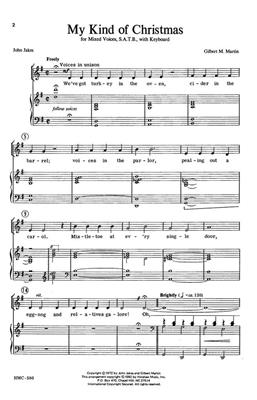 Gilbert M. Martin: My Kind Of Christmas: (Arr. Gilbert M. Martin): Gemischter Chor mit Klavier/Orgel