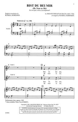 Johann Sebastian Bach: Bist Du Bei Mir (Be Near to Me): (Arr. Russell L. Robinson): Frauenchor mit Begleitung