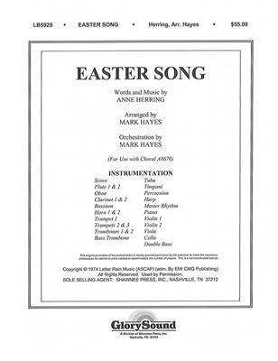 Anne Herring: Easter Song: (Arr. Mark Hayes): Gemischter Chor mit Ensemble