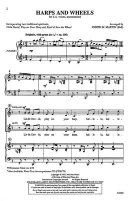 Harps and Wheels: (Arr. Joseph M. Martin): Frauenchor mit Begleitung