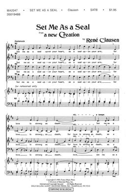 René Clausen: Set Me as a Seal: (Arr. Robert Scholz): Gemischter Chor A cappella