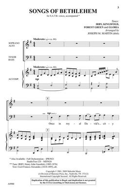 Songs of Bethlehem: (Arr. Joseph M. Martin): Gemischter Chor mit Begleitung