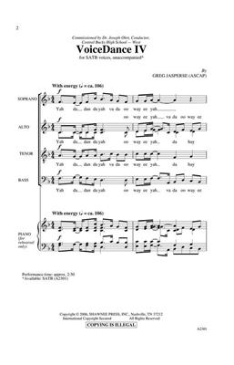 Greg Jasperse: VoiceDance IV: Gemischter Chor mit Begleitung