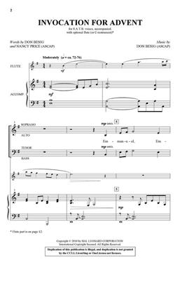 Don Besig: Invocation for Advent: Gemischter Chor mit Begleitung