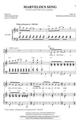 Tom Eggleston: Marvelous Song: Gemischter Chor mit Begleitung