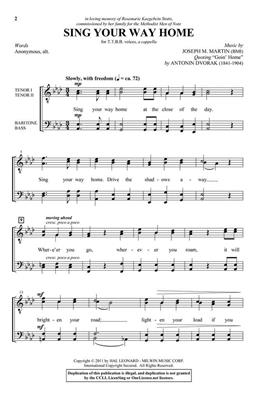 Joseph M. Martin: Sing Your Way Home: Männerchor A cappella