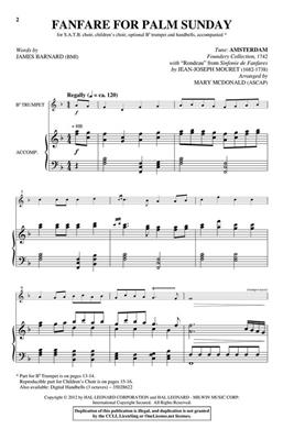 Fanfare for Palm Sunday: (Arr. Mary McDonald): Gemischter Chor mit Begleitung