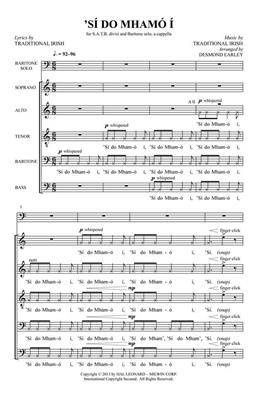 'Sð Do Mhamo I: (Arr. Desmond Earley): Gemischter Chor A cappella