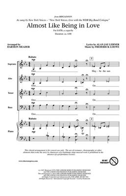 Lerner: Almost Like Being in Love: (Arr. Darmon Meader): Gemischter Chor A cappella