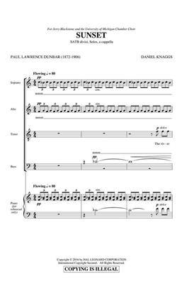 Daniel J. Knaggs: Sunset: Gemischter Chor A cappella