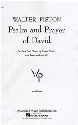 Walter Piston: Psalm And Prayer Of David: Gemischter Chor mit Begleitung