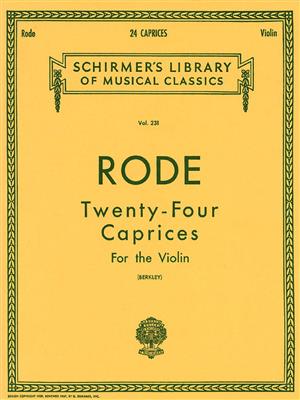 Pierre Rode: 24 Caprices: Violine mit Begleitung