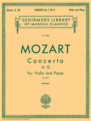 Wolfgang Amadeus Mozart: Violin Concerto No.3 In G KV216: Violine mit Begleitung