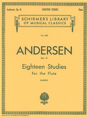 Joachim Andersen: Eighteen Studies: (Arr. Georges Barrère): Flöte Solo