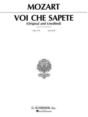 Wolfgang Amadeus Mozart: Voi che sapete (from Le Nozze di Figaro): Gesang mit Klavier