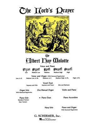 Albert Hay Malotte: The Lord's Prayer: Klavier vierhändig