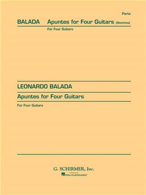 Leonardo Balada: Apuntes (Sketches): Gitarre Trio / Quartett