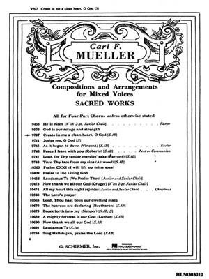 Carl F. Mueller: Create in Me a Clean Heart, O God: Gemischter Chor mit Klavier/Orgel