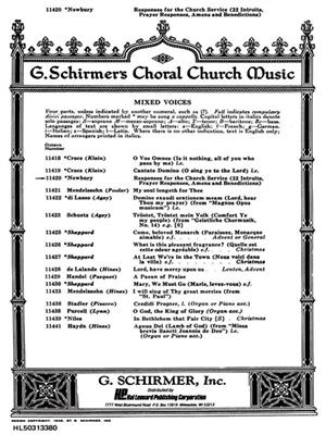 Kent A. Newbury: Responses For Church Services: Gemischter Chor mit Begleitung