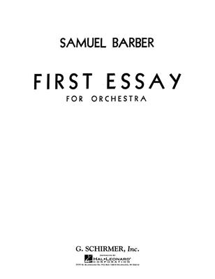 Samuel Barber: First Essay For Orchestra Op.12: Orchester