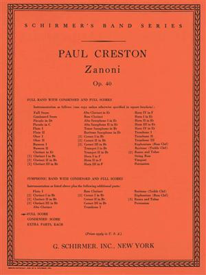 Paul Creston: Zanoni Op40 Bd Full Sc: Blasorchester