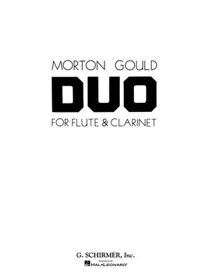 Morton Gould: Duo: Gemischtes Holzbläser Duett