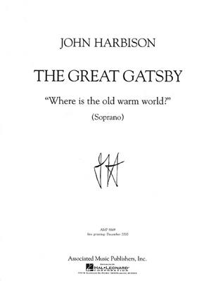 John Harbison: Where Is the Old, Warm World?: Gesang mit Klavier