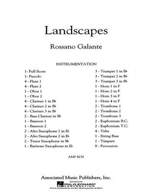 Rossano Galante: Landscapes: Blasorchester