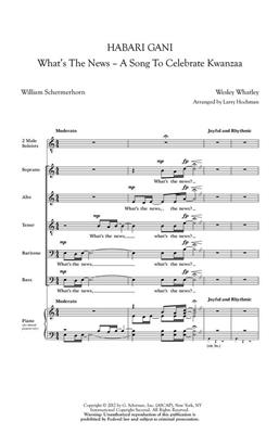 Wesley Whatley: Habari Gani: (Arr. Larry Hochman): Gemischter Chor mit Begleitung