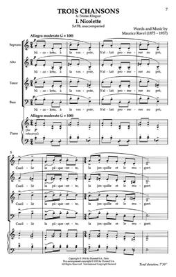Maurice Ravel: Trois Chansons: Gemischter Chor mit Begleitung
