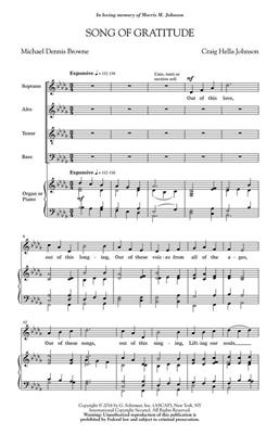 Craig Hella Johnson: Song of Gratitude: Gemischter Chor A cappella
