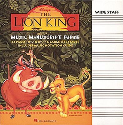The Lion King Music Manuscript Paper - Wide Staff: Notenpapier