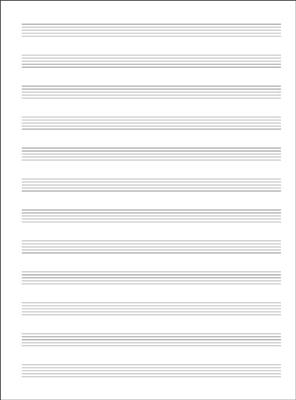 Quaderno di musica - 12 righi, 32 pp. carta avorio: Notenpapier