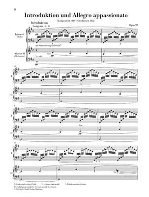 Robert Schumann: Introduktion und Allegro appassionato Opus 92: Klavier Duett