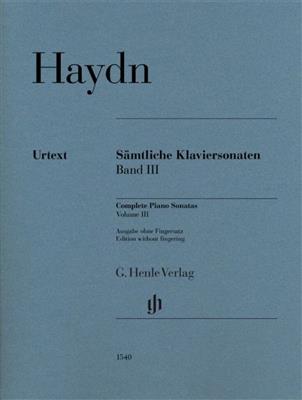 Joseph Haydn: Complete Piano Sonatas Volume III w/o fg pb.: Klavier Solo