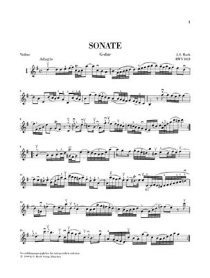 Johann Sebastian Bach: Three Sonatas for Violin and Piano: Violine mit Begleitung