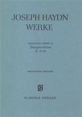 Franz Joseph Haydn: Barytontrios 73-96 Commento Critico