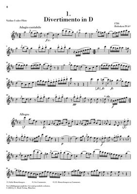 Franz Joseph Haydn: Six Divertimenti For Violin: Streichtrio
