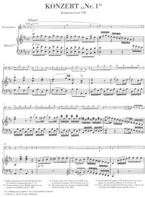 Franz Anton Hoffmeister: Concert 1 ( Mit Obligater Violine ): Kontrabass mit Begleitung