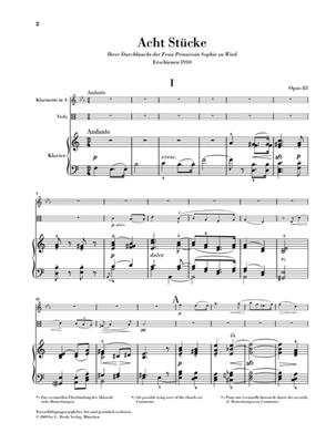 Max Bruch: 8 Pieces Pour Clarinette (Vln) Alto (VC) Et Piano: Kammerensemble