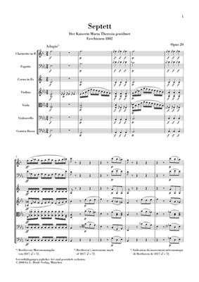 Ludwig van Beethoven: Septet Es-dur op. 20: Kammerensemble