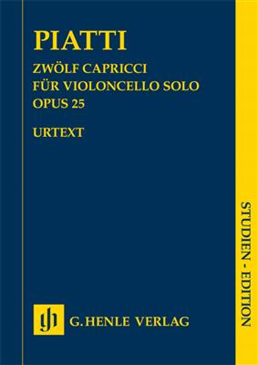 Carlo Alfredo Piatti: Zwölf Capricci op. 25 für Violoncello solo: Cello Solo
