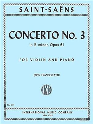 Camille Saint-Saëns: Concerto N. 3 Op. 61 (Francescatti): Violine mit Begleitung