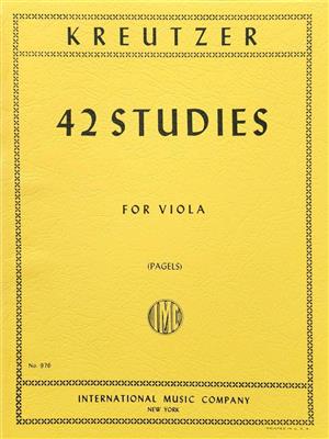 Rudolf Kreutzer: 42 Etudes (Pagels): Viola Solo